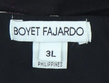 Boyet Fajardo Womens 3XL Multicoloured Tunic Blouse Scoop Neck