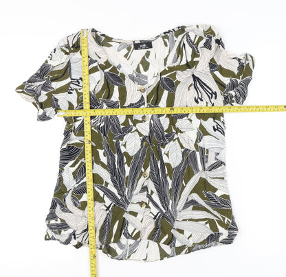 Womens UK Size 12 Wallis Multicoloured Tunic Blouse