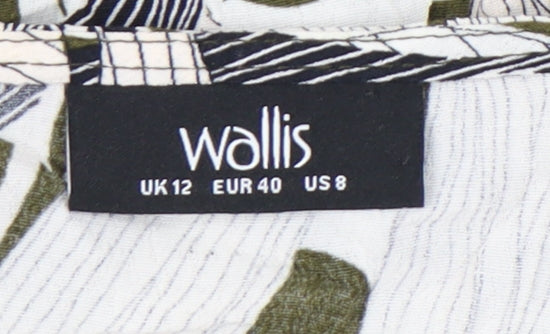 Womens UK Size 12 Wallis Multicoloured Tunic Blouse