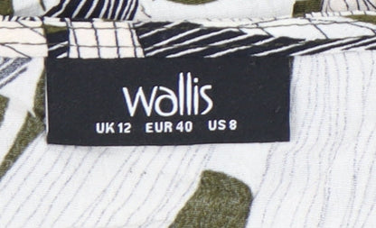 Womens UK Size 12 Wallis Multicoloured Tunic Blouse