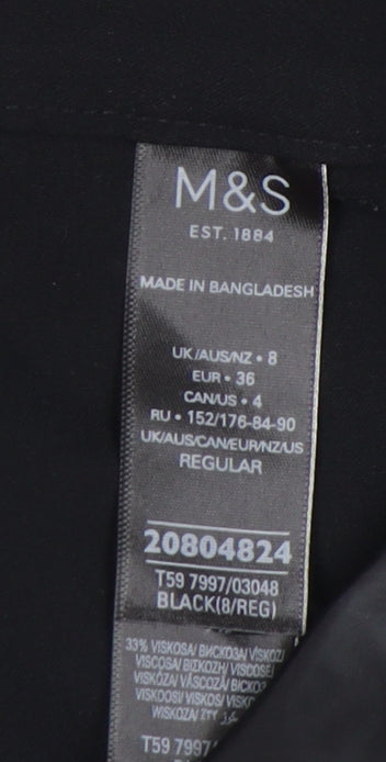 Marks and Spencer Women’s Black Size 8 Pencil Skirt Workwear Formal