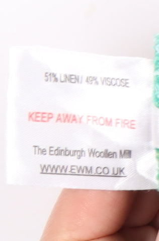 Isle Collection Womens Multicoloured A-Line Midi Skirt Size 18 Linen Blend