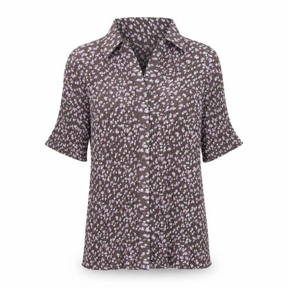 Womens UK Size 14 Soon Brown Tunic Button-Up
