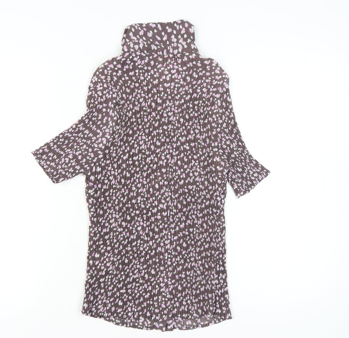 Womens UK Size 14 Soon Brown Tunic Button-Up