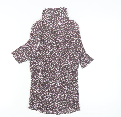 Womens UK Size 14 Soon Brown Tunic Button-Up