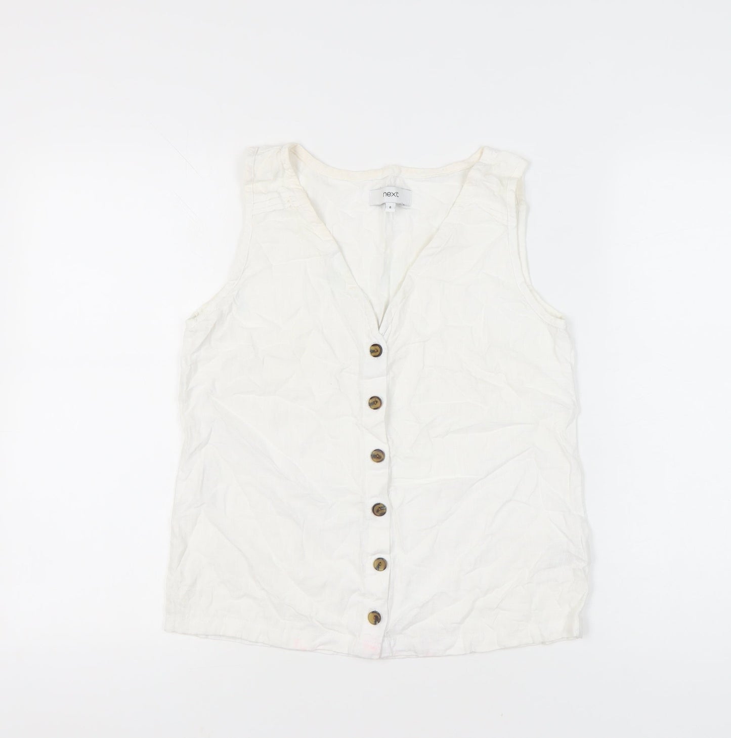 Womens UK Size 6 NEXT White Basic Blouse