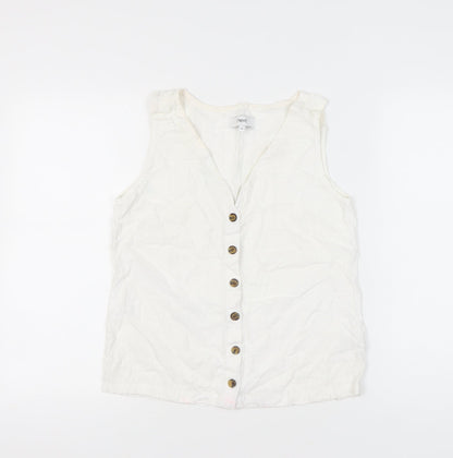 Womens UK Size 6 NEXT White Basic Blouse