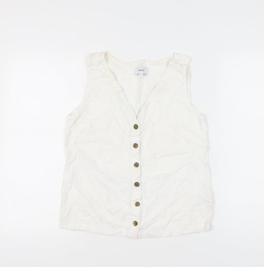Womens UK Size 6 NEXT White Basic Blouse