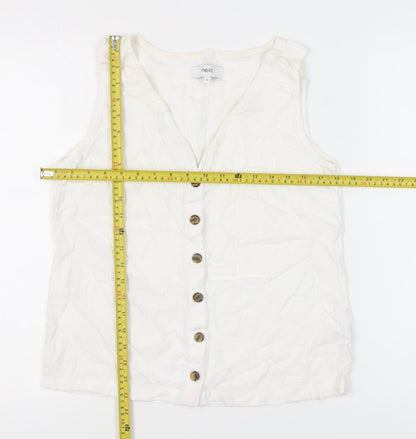 Womens UK Size 6 NEXT White Basic Blouse
