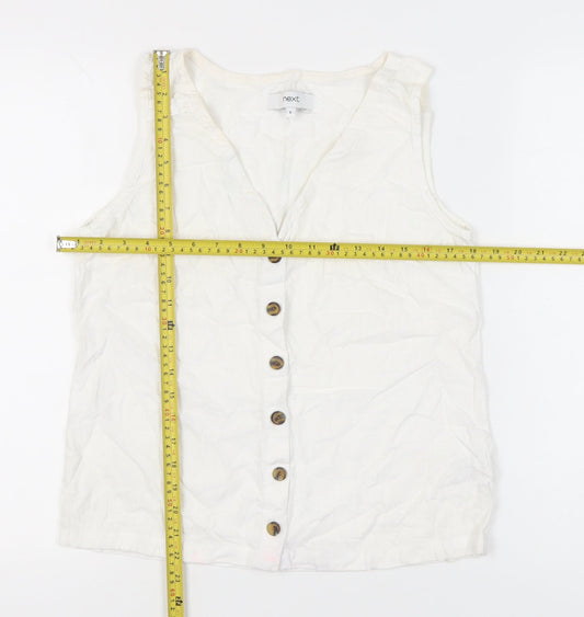 Womens UK Size 6 NEXT White Basic Blouse