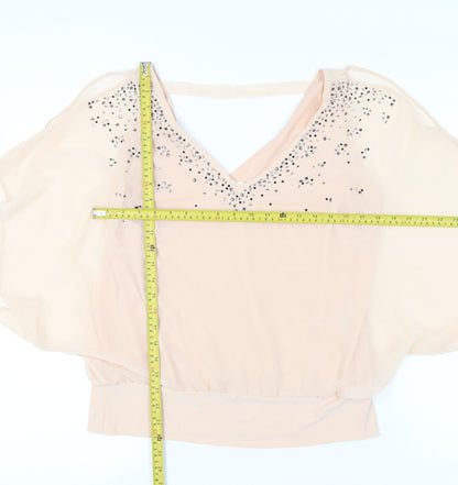 Womens UK Size 16 Wallis Beige Tunic Blouse