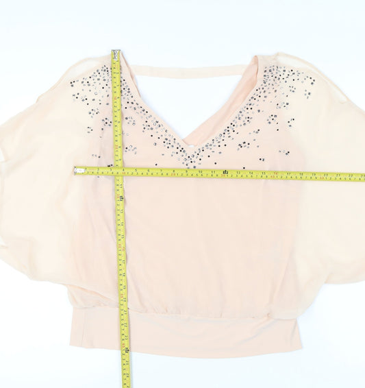 Womens UK Size 16 Wallis Beige Tunic Blouse