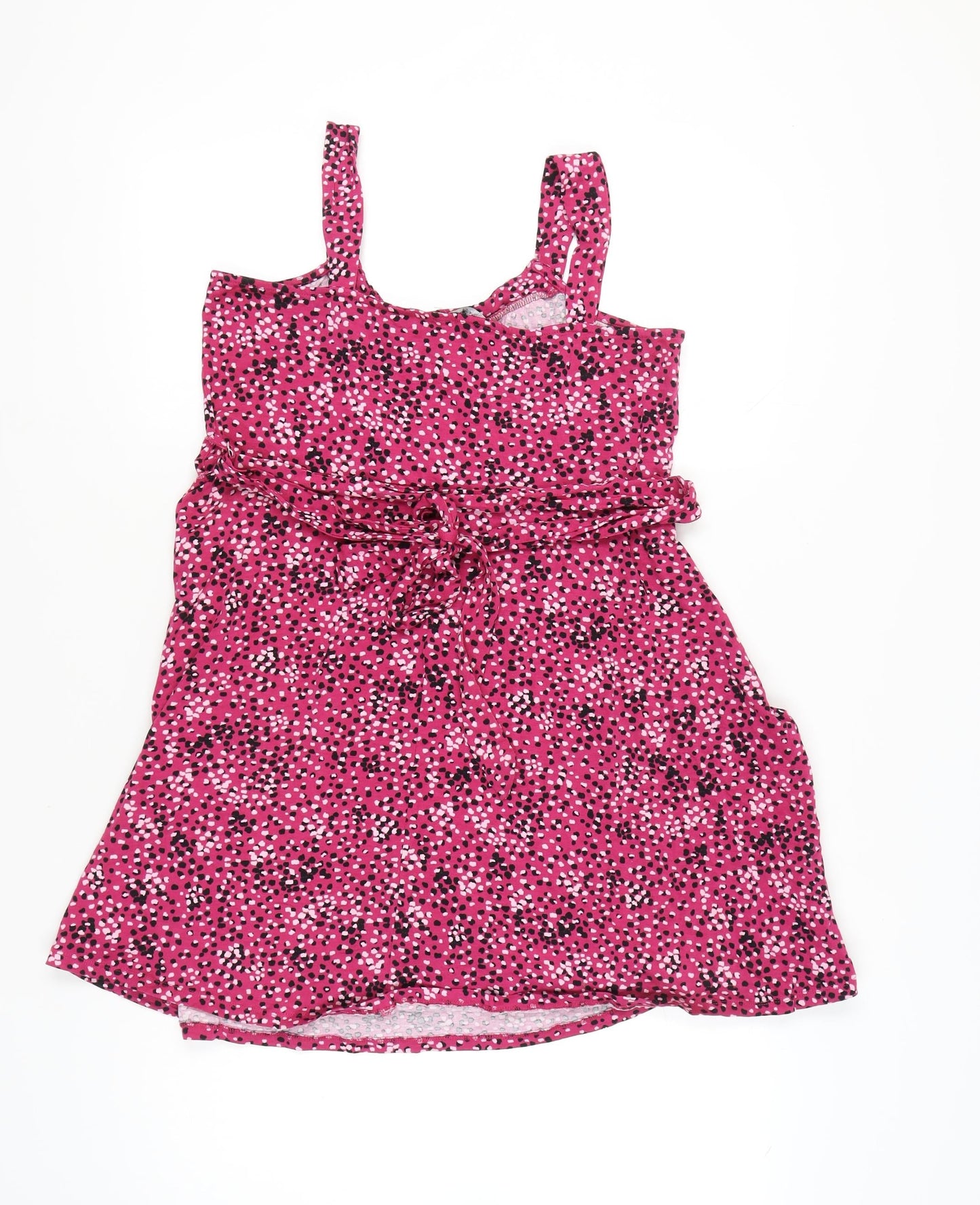 Dorothy Perkins Women Pink Polka Dot A-Line Dress UK 16