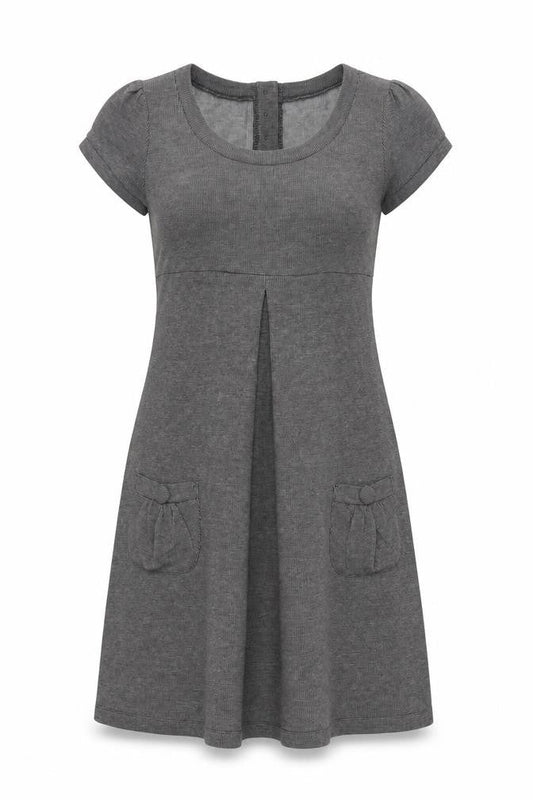 En Focus Studio Women’s Grey A-Line Knee Length Dress Size 8