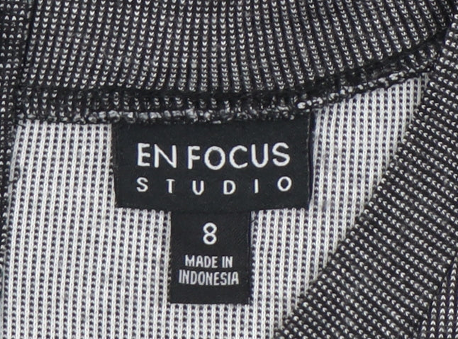 En Focus Studio Women’s Grey A-Line Knee Length Dress Size 8
