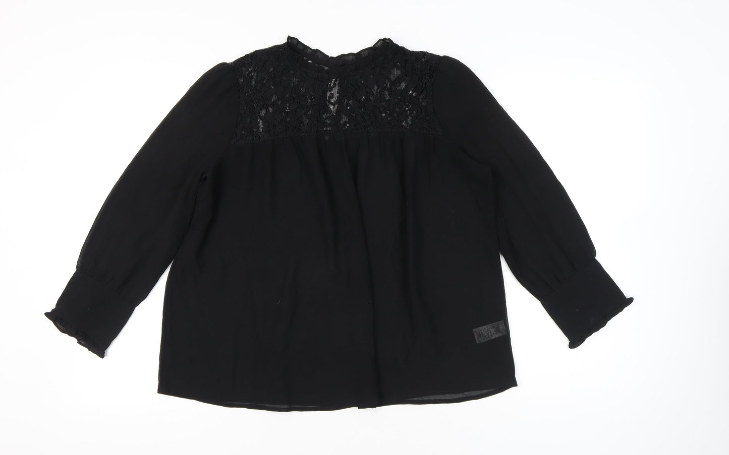 Womens UK Size 12 NEXT Black Tunic Blouse