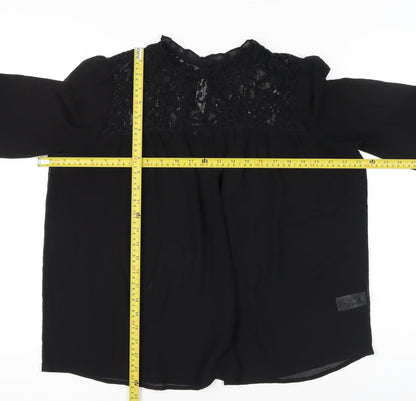 Womens UK Size 12 NEXT Black Tunic Blouse