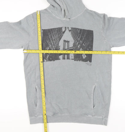 Mens UK Size S Cotton On Grey Pullover Hoodie