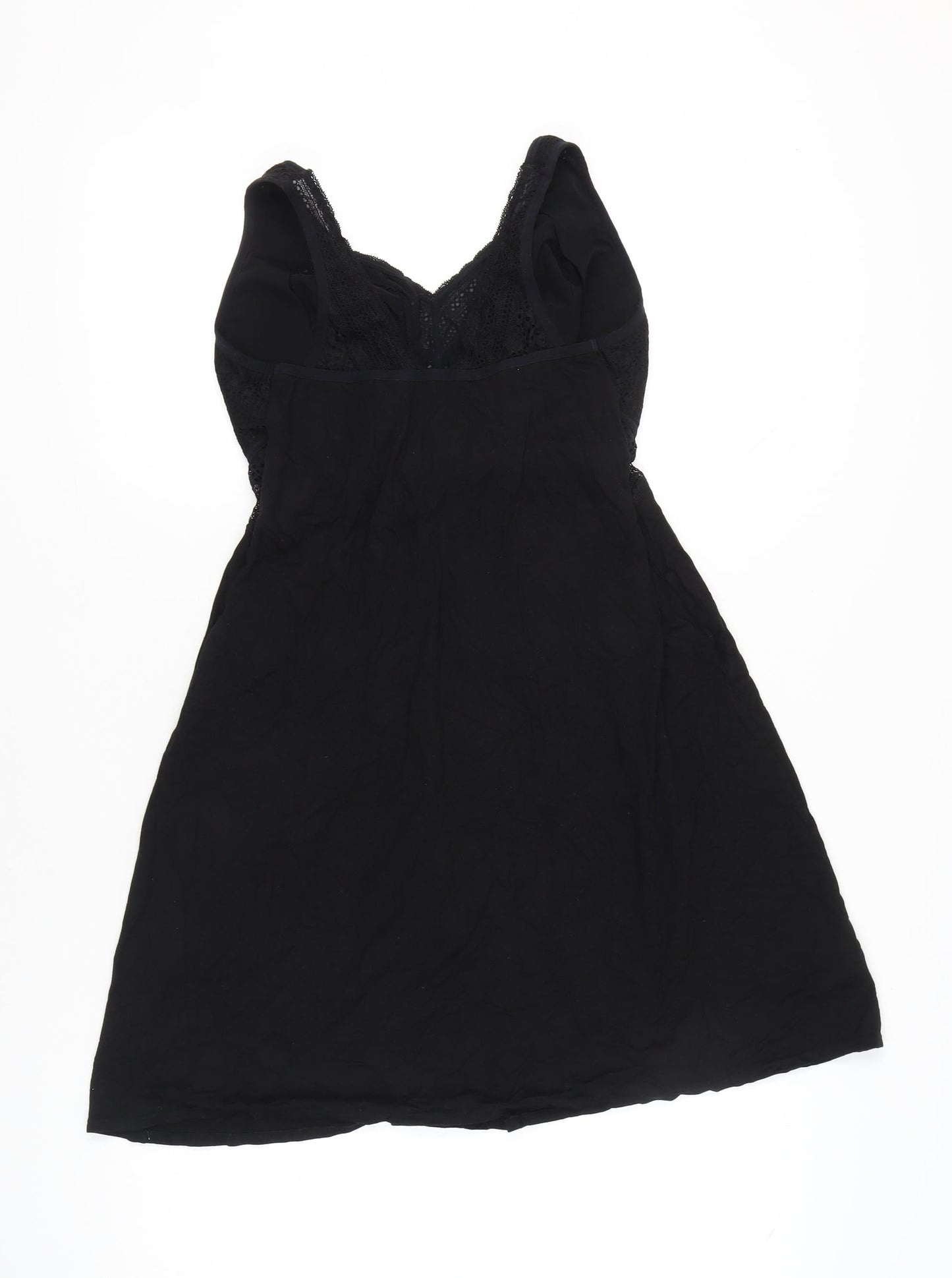 Bravissimo Womens Black Size 12 Chemise Lace Nightwear V-Neck
