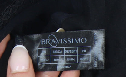 Bravissimo Womens Black Size 12 Chemise Lace Nightwear V-Neck