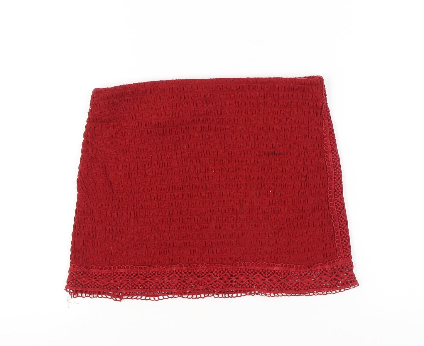 H&M Divided Women’s Red Lace Mini Skirt Size S Stretch