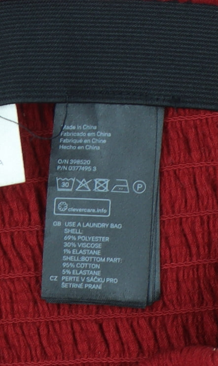 H&M Divided Women’s Red Lace Mini Skirt Size S Stretch