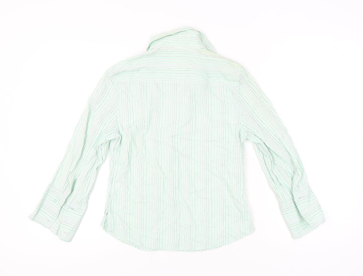 Austin Reed Women’s Green Striped Button-Up Shirt Size 10