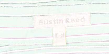 Austin Reed Women’s Green Striped Button-Up Shirt Size 10