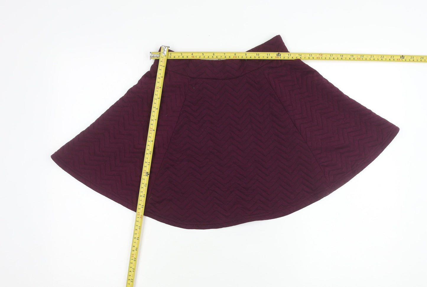 H&M Women’s Purple Skater Skirt S Quilted Short Zip Stretch