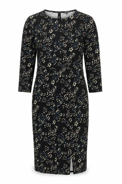 Warehouse Women’s Black Floral Bodycon Knee Length Dress Size 10