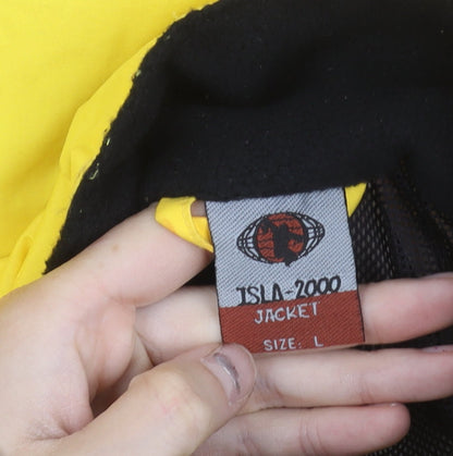 Mens UK Size L Isla 2000 Yellow Windbreaker Coat