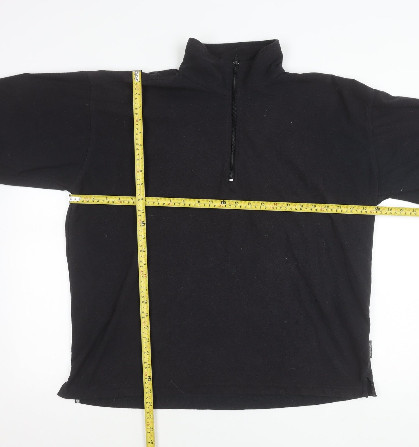 Highpoint Mens Black Fleece Pullover Sweatshirt L 1/4 Zip Thermal