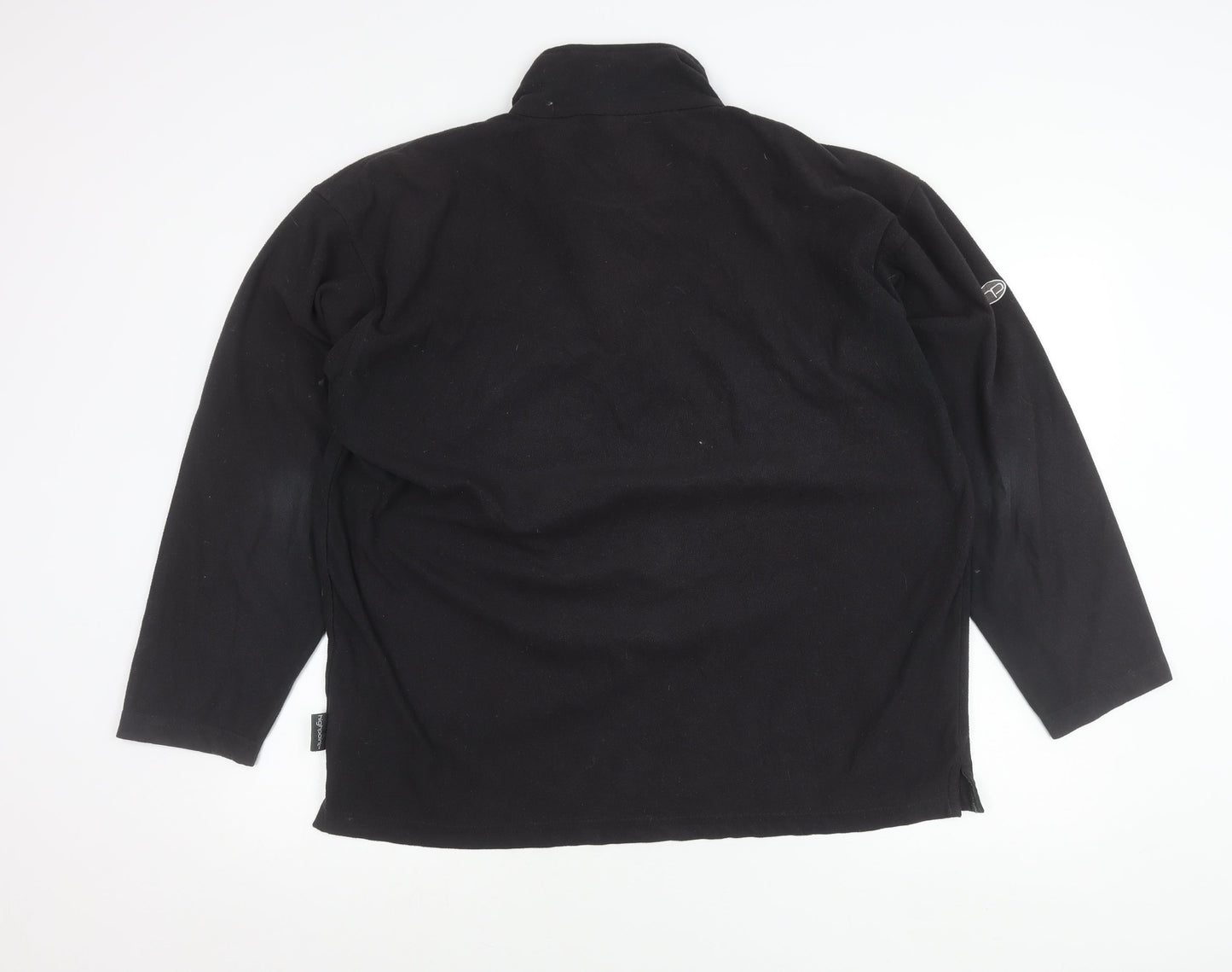 Highpoint Mens Black Fleece Pullover Sweatshirt L 1/4 Zip Thermal