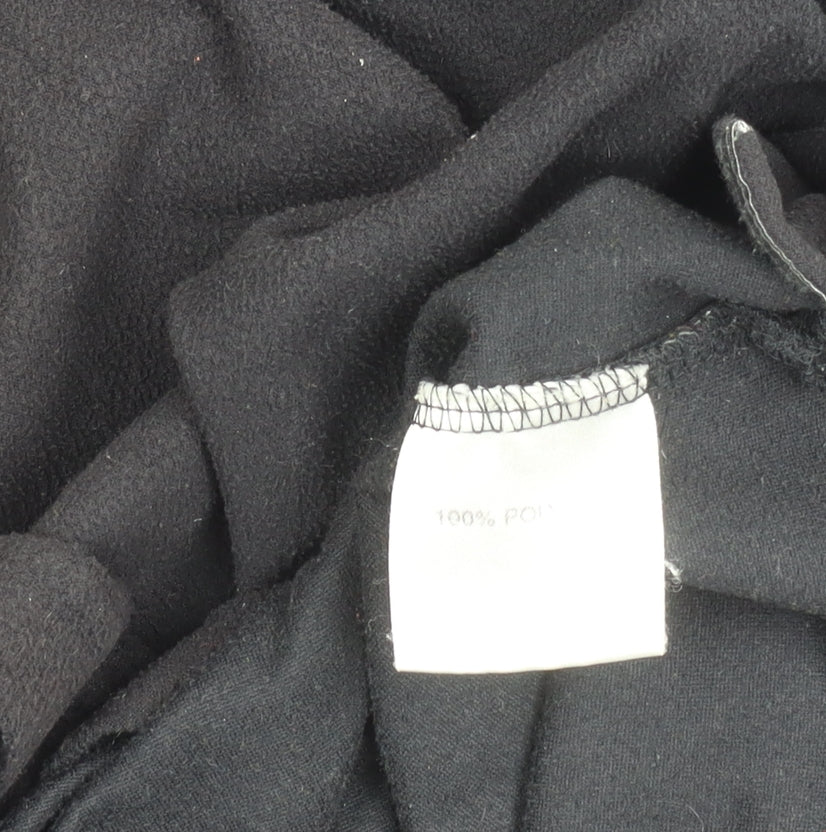 Highpoint Mens Black Fleece Pullover Sweatshirt L 1/4 Zip Thermal