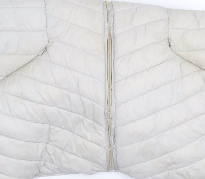 Next Womens Multicoloured Puffer Jacket Size 18 Hooded Quilted Winter Coat