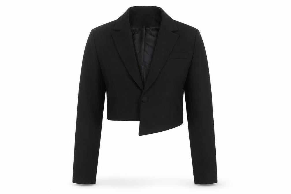 Womens UK Size 10 Boohoo Regular Black Suit Jacket
