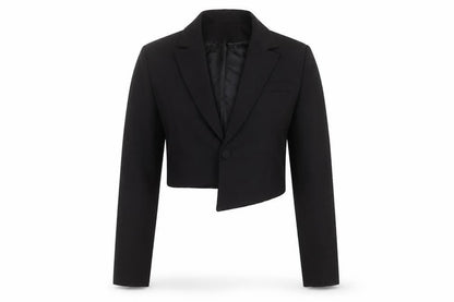 Womens UK Size 10 Boohoo Regular Black Suit Jacket
