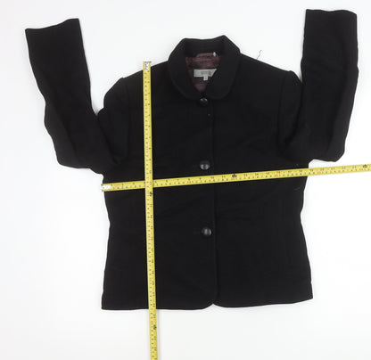 Marks and Spencer Womens Black Blazer Jacket Size 12 Formal Workwear