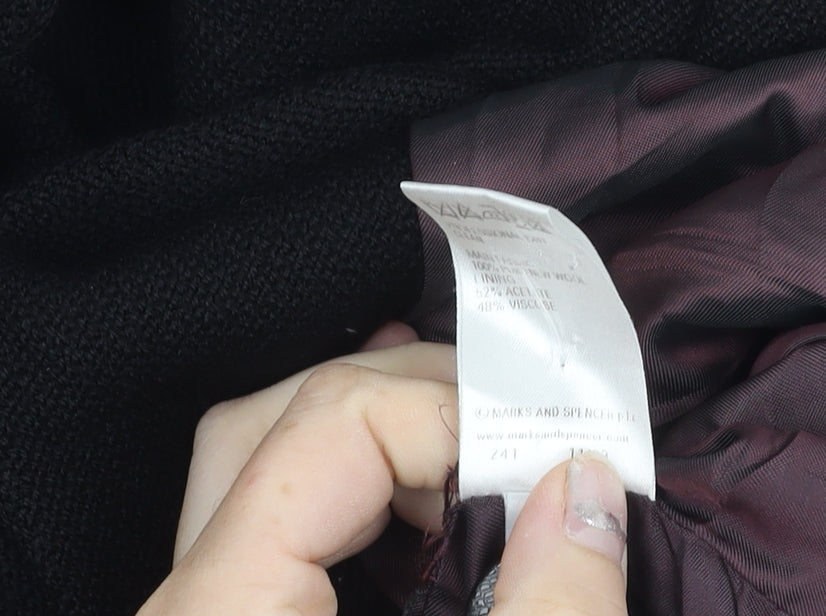 Marks and Spencer Womens Black Blazer Jacket Size 12 Formal Workwear