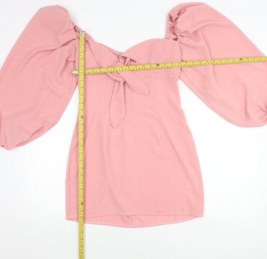 In The Style Women’s Pink Size 10 Bodycon Off Shoulder Dress