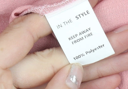 In The Style Women’s Pink Size 10 Bodycon Off Shoulder Dress