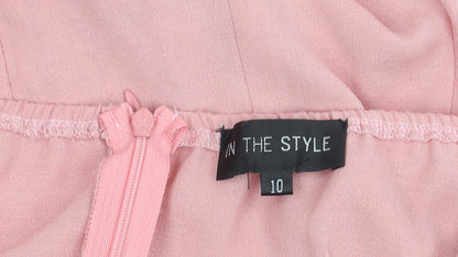 In The Style Women’s Pink Size 10 Bodycon Off Shoulder Dress