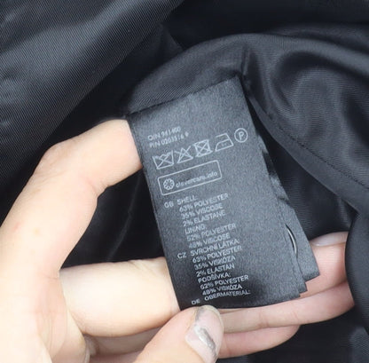 H&M Womens Black Slim Fit Blazer Jacket Size 14 Single Breasted