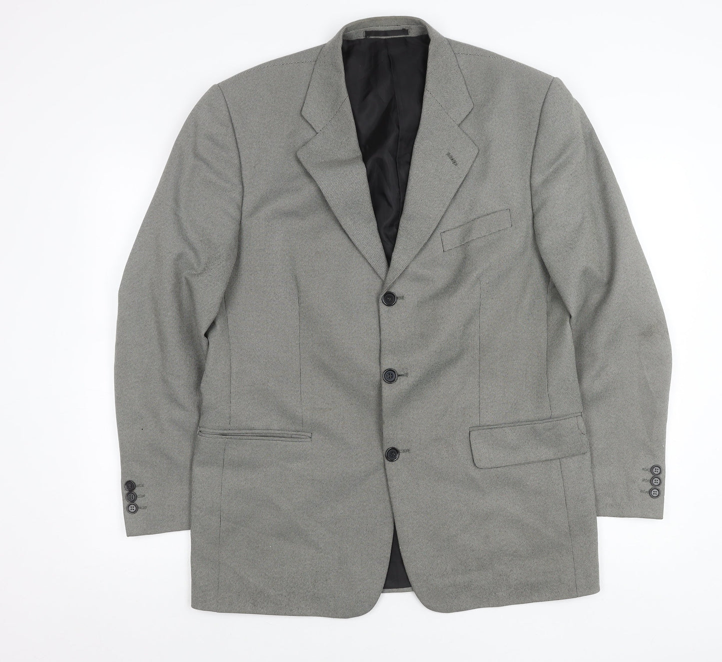 Simon Taylor Men's Grey Blazer Jacket 40 Chest Wool Blend Formal