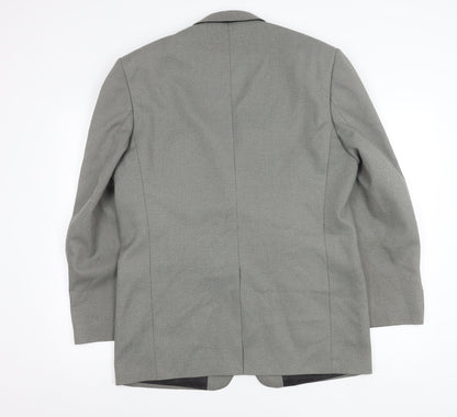 Simon Taylor Men's Grey Blazer Jacket 40 Chest Wool Blend Formal