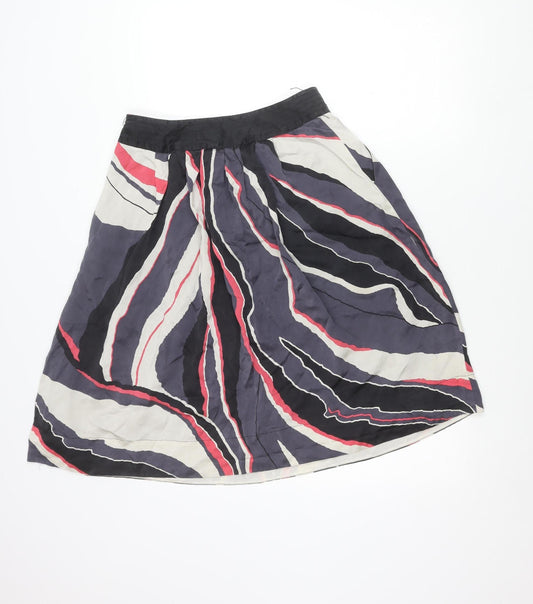 Monsoon Women’s Multicoloured Silk A-Line Knee Length Skirt Size 8