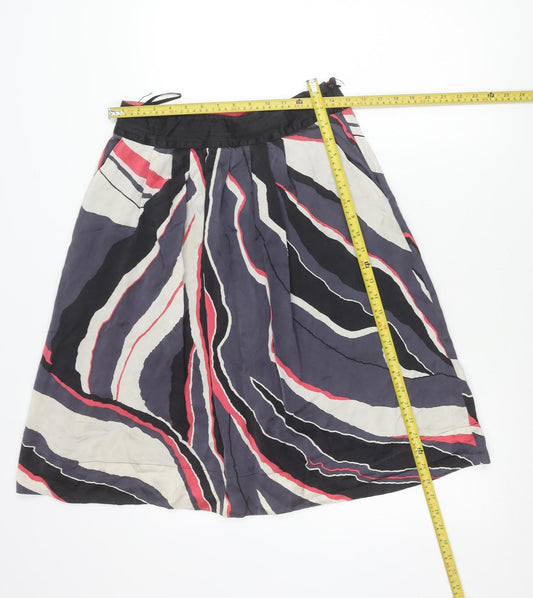 Monsoon Women’s Multicoloured Silk A-Line Knee Length Skirt Size 8