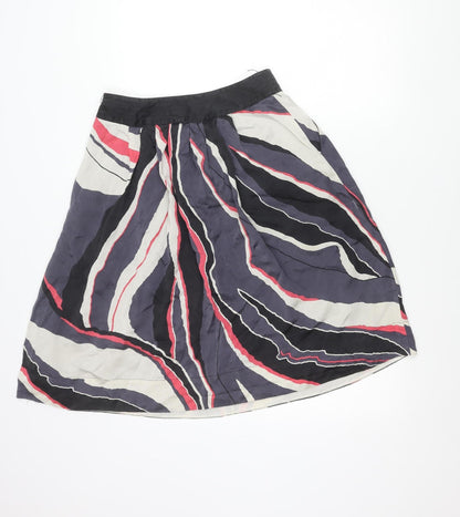 Monsoon Women’s Multicoloured Silk A-Line Knee Length Skirt Size 8