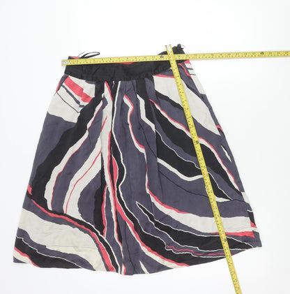 Monsoon Women’s Multicoloured Silk A-Line Knee Length Skirt Size 8