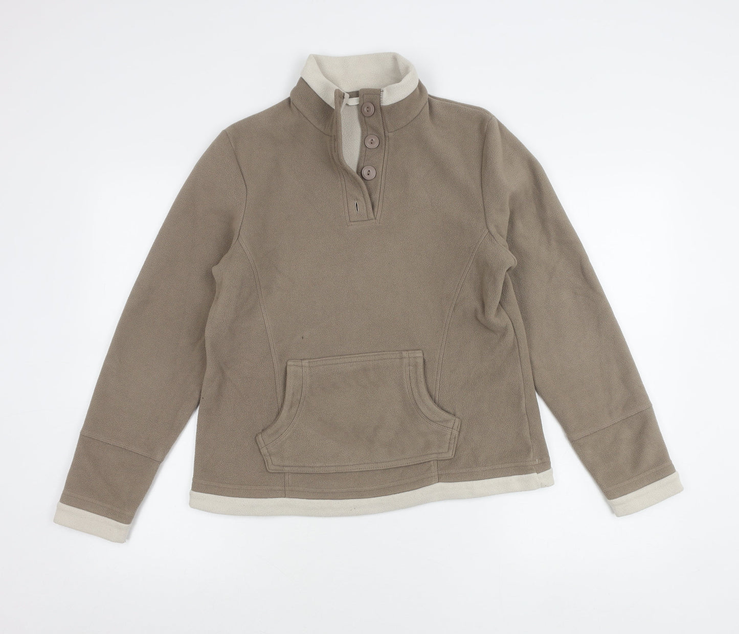 Womens UK Size 12 Marks and Spencer Brown Henley Sweatshirt
